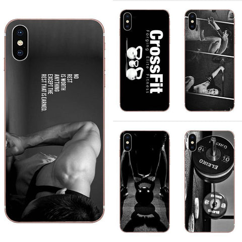 TPU Bags Cases Gym Fitness Crossfit Training Kettlebells For Xiaomi Redmi Mi Note 7 8 9 SE Pro Lite Go Play