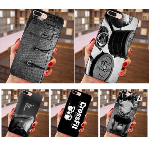 Gym Fitness Crossfit Training Kettlebells Soft TPU Fashion Phone Case For Apple iPhone 4 4S 5 5S SE 6 6S 7 8 Plus X XS Max XR