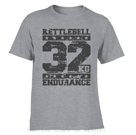 Kettlebell 32kg Endurance T shirts For Gymnasium Workout Fitness And Casual Wear Gift Sp New Fashion T Shirt Graphic Letter