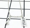 Vintage Silver 25lbs WEIGHT Barbell Fitness Kettlebell Dumbbell STRONG IS Weightlifting Necklace Charms Pendant Necklace