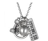 Vintage Silver 25lbs WEIGHT Barbell Fitness Kettlebell Dumbbell STRONG IS Weightlifting Necklace Charms Pendant Necklace
