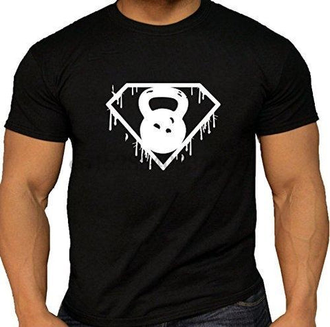 Fashion Men T Shirt Free Shipping Quality Men Super Hero Kettlebell T-Shirt. Summer T-shirt
