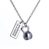 Fitness Gym Dumbbell Pendant Necklace Bodybuilding Necklaces Men Women Sport Kettlebell Barbell Dumbbell Choker Jewelry Gifts