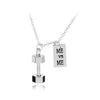 Fitness Gym Dumbbell Pendant Necklace Bodybuilding Necklaces Men Women Sport Kettlebell Barbell Dumbbell Choker Jewelry Gifts