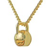 Kettlebell Pendant Necklace Black Stainless Steel Chain Weight Lifting Fitness Hippie Power Necklace Men Workout Jewelry