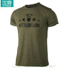 Casual Printed Tee Join The Kettlebellion - Military Green - Men's Kettlebell Triblend Workout T-shirt