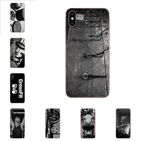 For Samsung Galaxy Note 5 8 9 S3 S4 S5 S6 S7 S8 S9 S10 mini Edge Plus Lite Drawing TPU Gym Fitness Crossfit Training Kettlebells