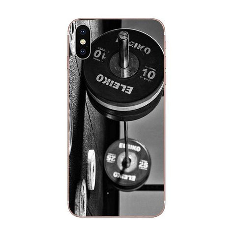 For Samsung Galaxy Note 5 8 9 S3 S4 S5 S6 S7 S8 S9 S10 mini Edge Plus Lite Drawing TPU Gym Fitness Crossfit Training Kettlebells