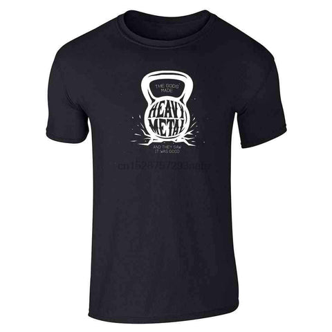 Kettlebell The Gods Made Heavy Metal Short Sleeve T-Shirt