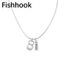 Fishhook Zinc Alloy Kettlebell Pendant Necklace Sport Bodybuilding Statement  Silcer Plated I WILL Charm For Men/Women