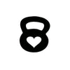 15X12CM LOVE Kettlebell 8 Modeling Lovely Car-styling Car Sticker Vinyl Decal Black/Silver S8-0307