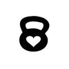 15X12CM LOVE Kettlebell 8 Modeling Lovely Car-styling Car Sticker Vinyl Decal Black/Silver S8-0307