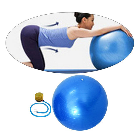 55cm Anti Burst Yoga Ball & Pump Gymnastic Fitness Pilates Swiss Ball Balance Exercise Gym Core Strength Indoor Training Fitball