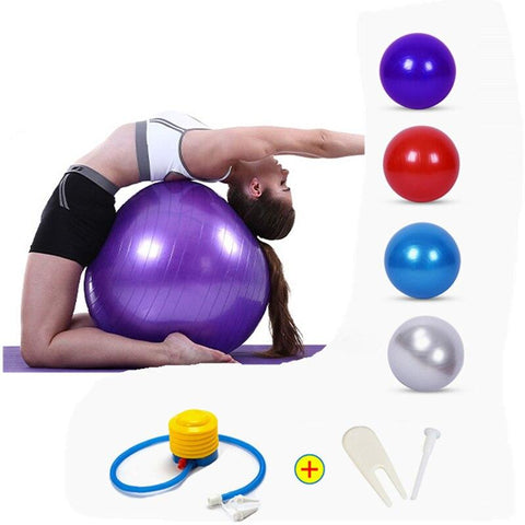 Pilates Fitball Yoga Ball Thickened Explosion-Proof PVC Fitness Ball Exercise Ball 55cm Beginner Balance Ball Pilates Equipment
