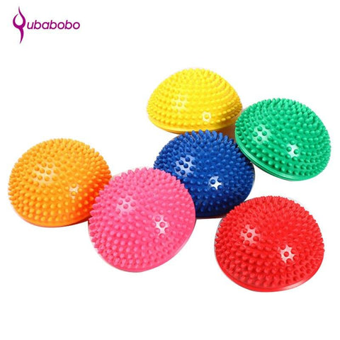 [QUBABOBO] Yoga Half Ball Massage Equipment Fitness Sports Foot soleplate Point Massage Balance Ball Yoga Pilates Non-slip Ball