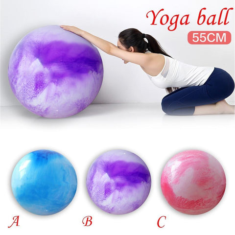 55cm Colorful Sports Yoga Balls Bola Pilates Fitness Gym Balance Ball Exercise Pilates Workout Massage Ball