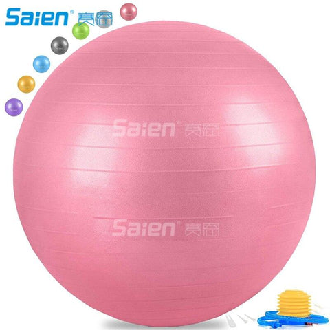 Exercise Ball (55cm) with Quick Foot Pump, Professional Grade Anti Burst & Slip Resistant Stability Balance Ball for Yoga