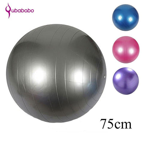 [QUBABOBO] 75cm 4 colors Yoga Training Ball Pilates Sports Balance Ball Non-slip Fitness Exercise Ball All ages Sports must-have