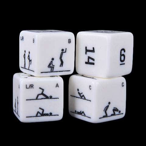 4 Pcs/set Sport Dice Fitnessdice High Quality Acrylic Exercise Dice Kit 6 Sides Dice