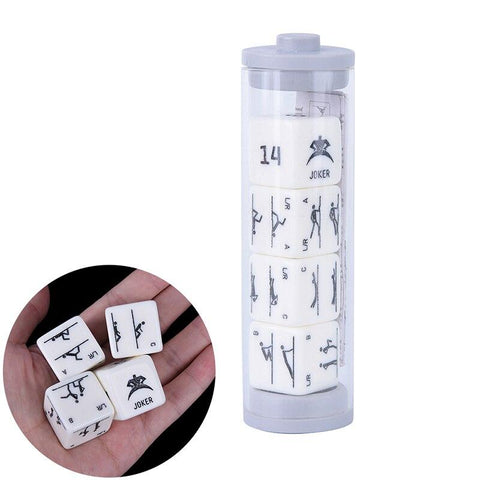 4 Pcs/set Sport Dice Fitnessdice High Quality Acrylic Exercise Dice Kit 6 Sides Dice Wholesale