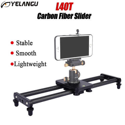 L40T Carbon Fiber MagicTrack Slider Professional Adjustable Tripod Video Stabilizer for Nikon Canon Sony DSLR Camer Camcorder DV