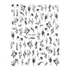 1 Sheet 3D  Letters  Summer Design Nail Sticker Black Gold Leaf Sliders Nail Art Adhesive Decal Manicure Tattoos Sticker