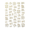 1 Sheet 3D  Letters  Summer Design Nail Sticker Black Gold Leaf Sliders Nail Art Adhesive Decal Manicure Tattoos Sticker