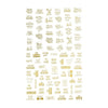 1 Sheet 3D  Letters  Summer Design Nail Sticker Black Gold Leaf Sliders Nail Art Adhesive Decal Manicure Tattoos Sticker