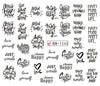Nail Art Sticker Water Decals Nails Tattoo Slider Stickers Geometric Women Face Designs Decoration Manicure Pegatina Foil Wraps