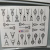 Nail Art Sticker Water Decals Nails Tattoo Slider Stickers Geometric Women Face Designs Decoration Manicure Pegatina Foil Wraps