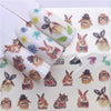 1 Sheet Ins Popular Nail Sticker Slider Animal Deer Cat Bear Cartoon Flower Water Decal Wraps Nail Art Decor Foil Manicure