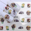 1 Sheet Ins Popular Nail Sticker Slider Animal Deer Cat Bear Cartoon Flower Water Decal Wraps Nail Art Decor Foil Manicure