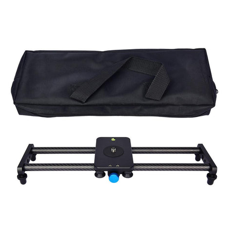 40cm Portable Camera Recorder Silent Carbon Fiber Slide Track Slider Dolly with 4 Roller Bearing Video Movie Photography