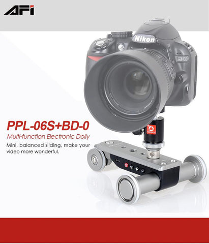 PPL-06S 3-Wheel Auto Dolly 5 Speeds Motorized Video Car Slider Skater for Canon iPhone Samsung Huawei GoPro Hero Camera r60