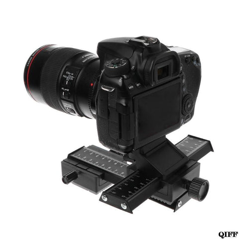 Drop Ship&Wholesale 4-way Macro Instrument Focusing Rail Slider 1/4" Screw DSLR Camera Shooting Accessories Black APR29