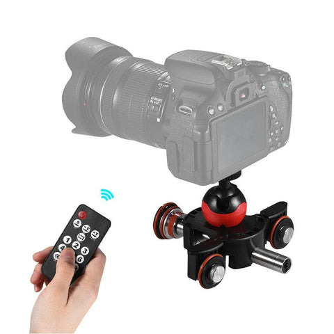 Remote Control Ball Head Motorized With Base Rail Photograph Phone Clip Video Dolly For Camera Mini Electric Rotary Track Slider