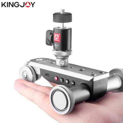 KINGJOY PPL-06S Camera Slider Dolly Car Rail Systems Time Lapse Electric Motorized Dolly Car For Camera Phone Camcorder Dslr