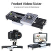 ULANZI SL-260 Dual Track Pocket Video Slider Aluminum Alloy Camera Slider with Flexible Screw Switch Damping Adjusting