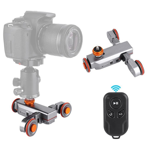 YELANGU L4X Mini Motorized Electric Track Slider Motor Dolly Truck Car for Camera Camcorder DV Aluminium Alloy