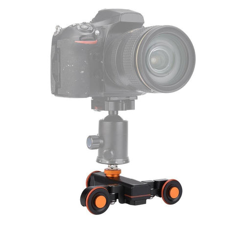 YELANGU L4X Mini Motorized Electric Track Slider Motor Dolly Truck Car for Camera Camcorder DV with Battery