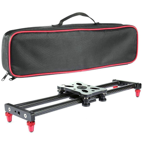 DSstyles 40CM Camera Slider Adjustable Carbon Fiber Camera Dolly Track Slider Video Stabilizer Rail