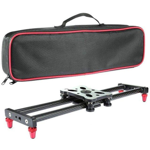 DSstyles 40CM Camera Slider Adjustable Carbon Fiber Camera Dolly Track Slider Video Stabilizer Rail