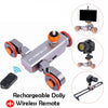 YELANGU DSLR Motorized Electric Autodolly Video Pulley Rolling Skater Slider w Remote Control for iPhone Canon Camera Vlogging