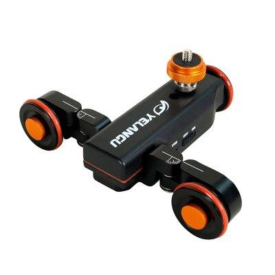 YELANGU DSLR Motorized Electric Autodolly Video Pulley Rolling Skater Slider w Remote Control for iPhone Canon Camera Vlogging