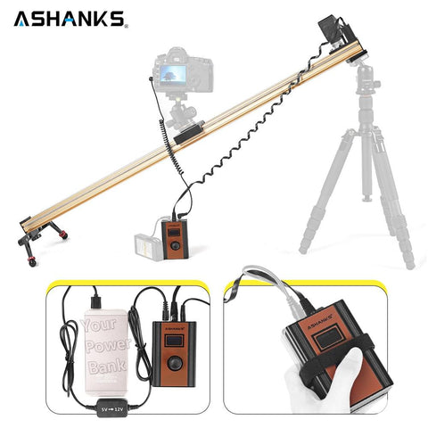 ASHANKS 100cm/39in Stepper Motor Motorized Timelapse Photography Electric Delay Dolly Camera Slider Track Rail for Pro Timelapse