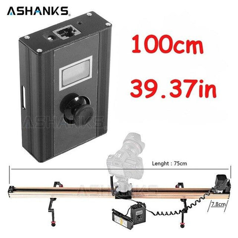 ASHANKS 100cm/39in Stepper Motor Motorized Timelapse Photography Electric Delay Dolly Camera Slider Track Rail for Pro Timelapse