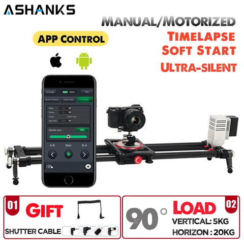 Bluetooth Motorized Slider Video Timelapse APP Wireless Carbon Electric Delay Track Rail Slide for Photography DSLR Camera