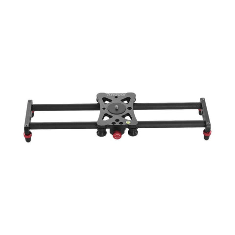Andoer 40cm Portable Mini Carbon Fiber Track Slider Photography Video Slider with Phone Holder for GoPro Hero Action Camera DSLR