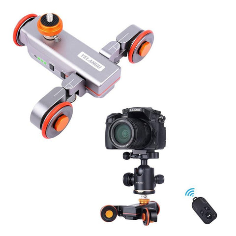 Yelangu L4 Motorized Remote Control Dolly Slider Video Electric Rail Track Slider For DSLR Canon Nikon Gopro Camera Smart Phone