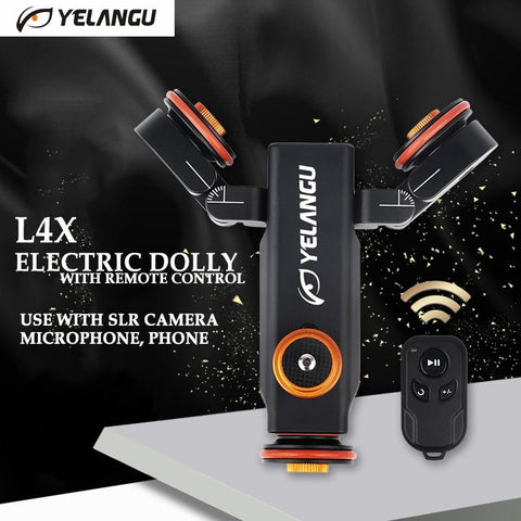 Electric Dolly 3-Wheel Pulley Car Rail Rolling Track Slider With Manual Remote Control For Smart Phone DSLR Camera Professional